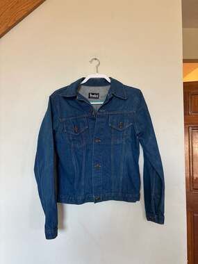 Vintage Branford 100% Cotton Denim Trucker Jacket Size 8